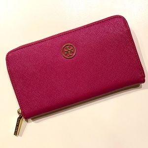 SOLD-Royal Pink Robinson Style Continental Wallet